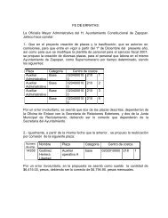 Fe de erratas de Plantilla y basificación - Ayuntamiento de Zapopan