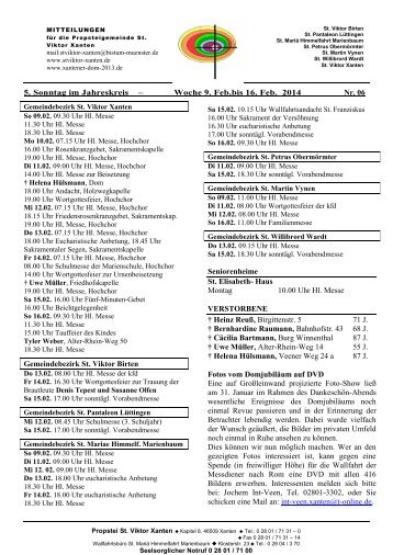 Mitteilung 2014_Nr 06 - St. Viktor Xanten