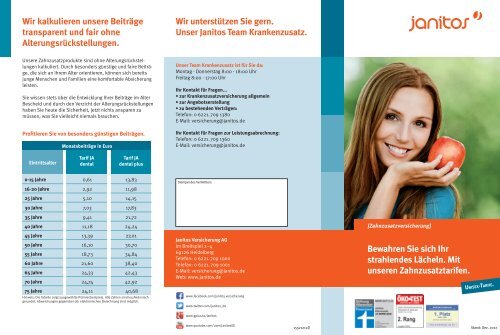 Ja Dental Zahnzusatzversicherung