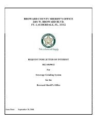 request for letters of interest - Broward Sheriff's Office