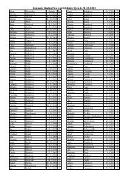 Zoznam Å¾iadateÄ¾ov o pridelenie bytu k 31.12.2011