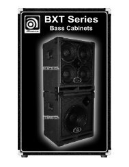 BXT Series Bass Cabinets - Ampeg