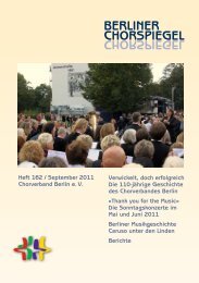 Chorspiegel 162 - Chorverband Berlin eV