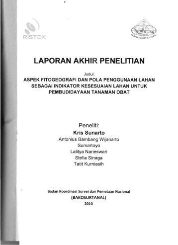 LAPORAN AKHIR PENELITIAN - KM Ristek - Kementerian Riset dan ...