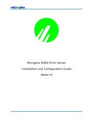 Microplex M305 Print Server Installation and Configuration Guide