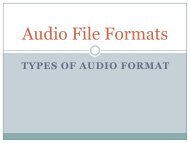 Audio File Formats