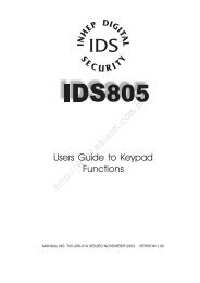 IDS alarm system: IDS805 User Manual - Ealarm.com.my