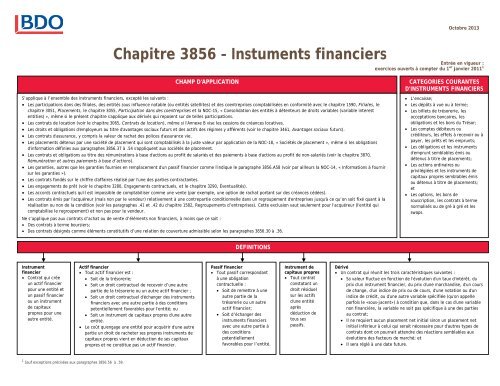 Chapitre 3856 - BDO Canada