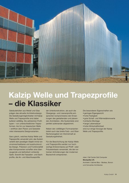 KalzipÂ® Fassadensysteme