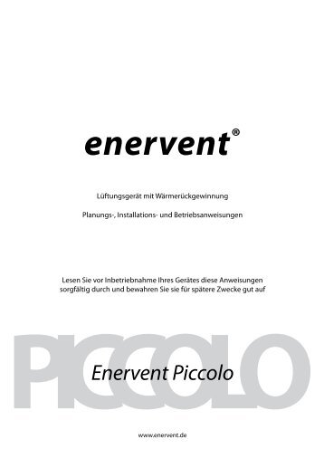 Enervent greenair Piccolo ON