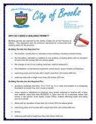 Building Permits - Information Sheet - City of Brooks