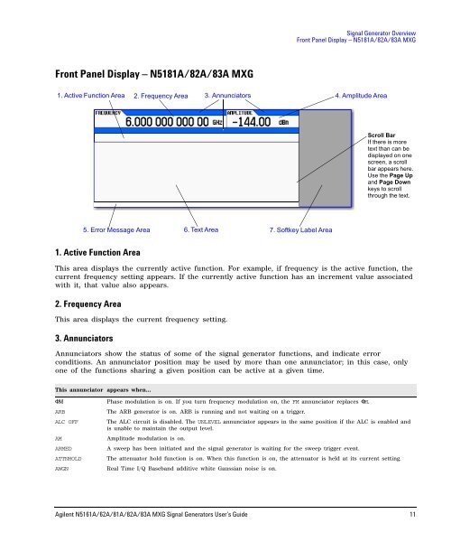 N5161A/62A/81A/82A/83A MXG Signal Generators User's Guide