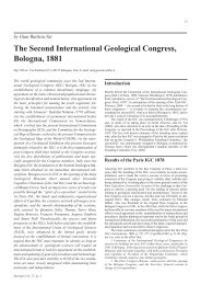 The Second International Geological Congress, Bologna, 1881 - IUGS