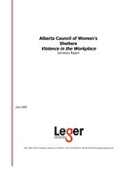 Violence in the Workplace - Alberta Council of Women's Shelters