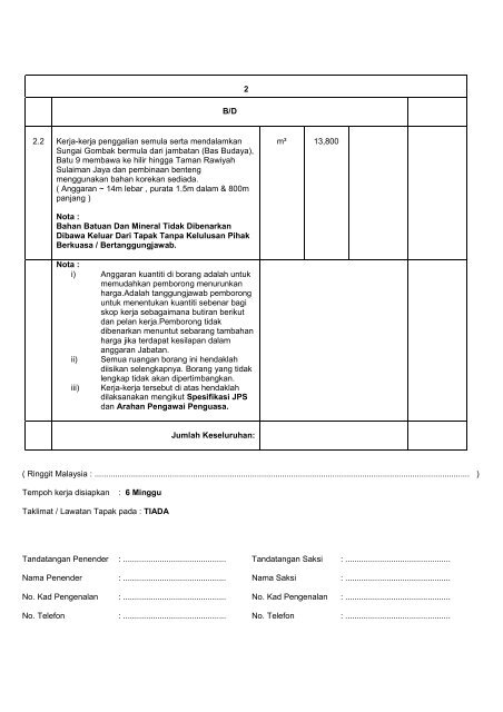 Fail Tender - Sistem Tender Dokumen dan Sebutharga - Selangor