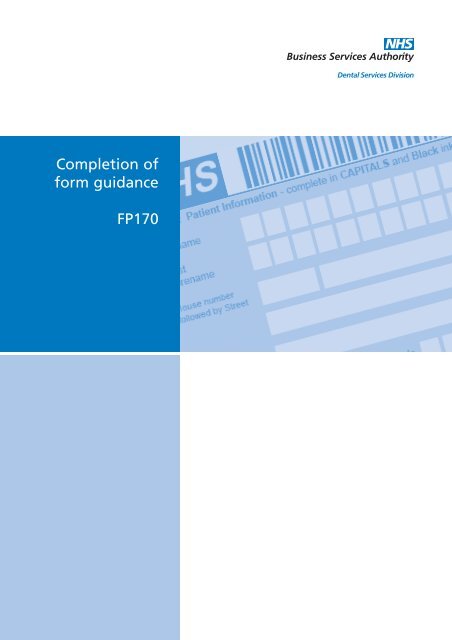 Guidence Fp170 Nhs Business Services Authority Guidence Fp170 Nhs Business Services Authority