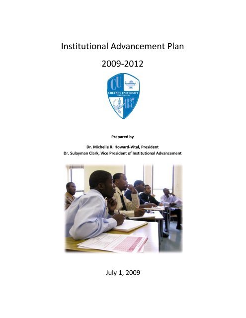 Institutional Advancement Plan 2009-2012 - Cheyney University of ...