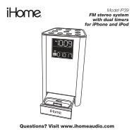 iP39 User Manual - iHome