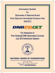 Information Bulletin for PDCET PDF - DNB PD-CET - National Board ...