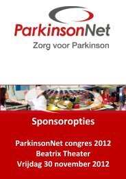sponsorplan - ParkinsonNet