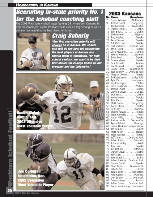 pages 20-43 - Washburn Athletics