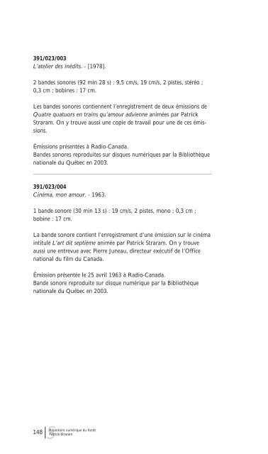 RÃ©pertoire numÃ©rique du fonds Patrick-Straram - BibliothÃ¨que et ...