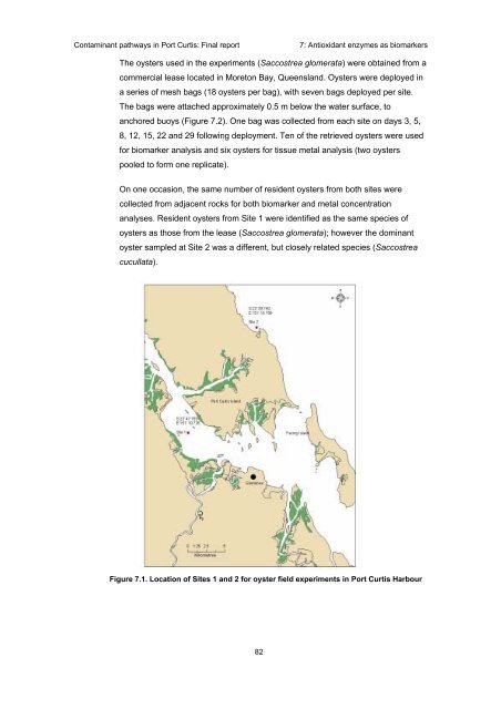 Contaminant pathways in Port Curtis: Final report - OzCoasts