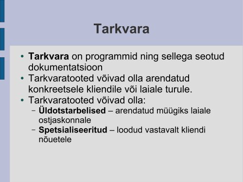 Tarkvaratehnika