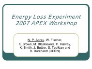 Energy Loss Experiment