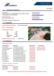 SILLANS GISEMENT PRODUITS - Cemex