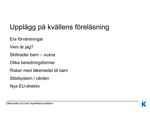 LÃ¤kemedel och barn - Apotekarsocieteten