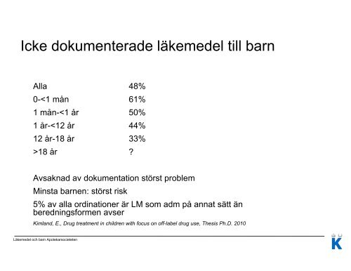 LÃ¤kemedel och barn - Apotekarsocieteten