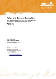 Agenda of Policy and Services Committee Meeting - 12 March 2013