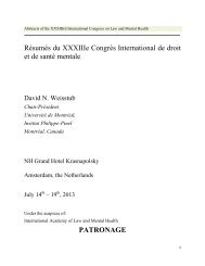 Résumés du XXXIIIe Congrès International de droit et de santé ...