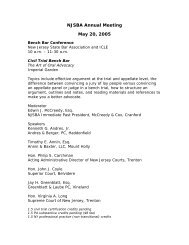 NJSBA Annual Meeting - New Jersey State Bar Association
