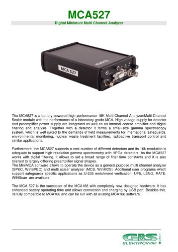 MCA527 - GBS Elektronik GmbH