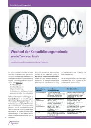 Wechsel der Konsolidierungsmethode – - Corporate Planning