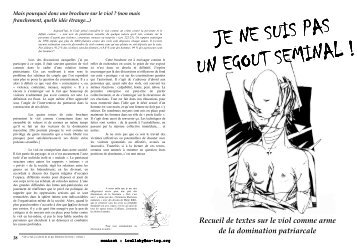 Je ne suis pas un égout séminal - Infokiosques.net