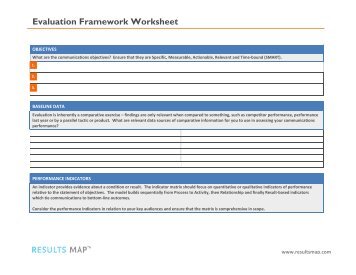Evaluation Framework Worksheet