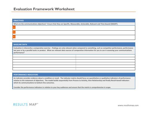 Evaluation Framework Worksheet