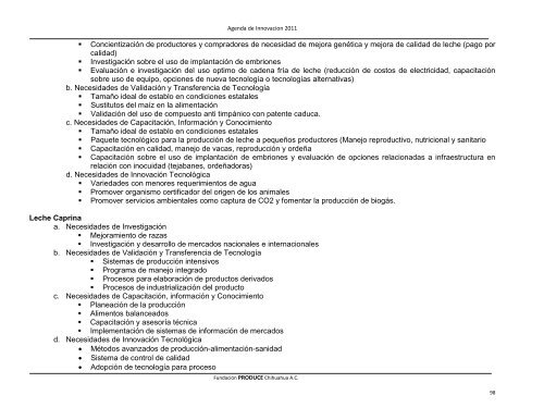 Agenda de Innovacion 2011 - Cofupro