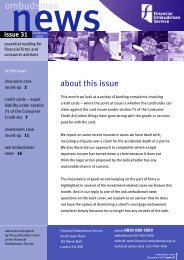 ombudsman news - issue 31 - Financial Ombudsman Service