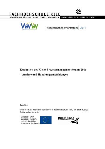 Evaluation des Kieler Prozessmanagementforums 2011 â Analyse und ...