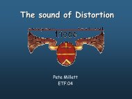 The sound of Distortion - Pete Millett's DIY Audio pages