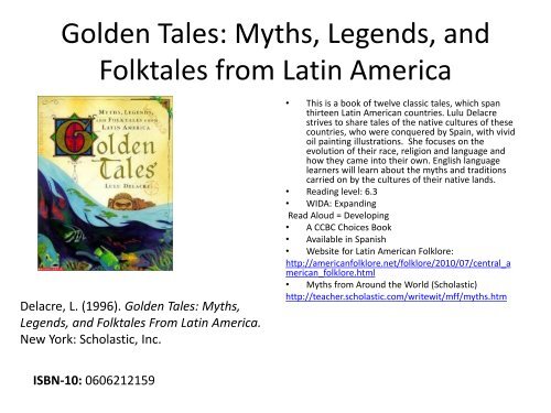 Myths, Legends, and Folktales from Latin America - RITELL