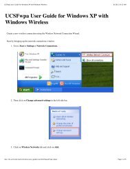UCSFwpa User Guide for Windows XP with Windows Wireless