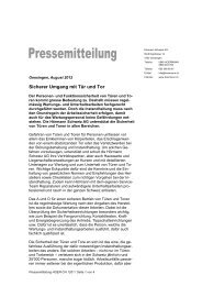 Voransicht vollstÃ¤ndiger Pressetext - Hoermann.ch