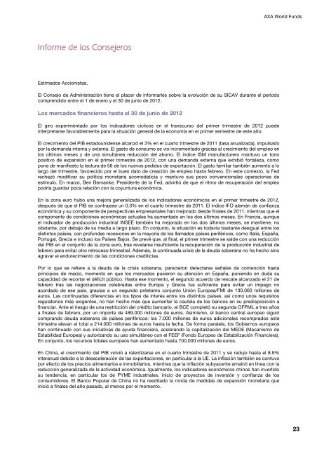 Informe semestral (pdf) - Cajastur