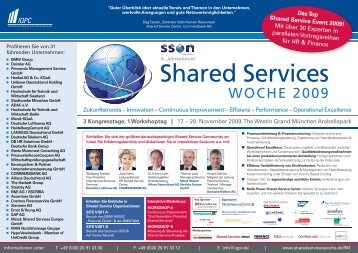 Shared Services Woche 2009 - ESCRIBA