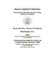 Aaron Copland Collection - American Memory - Library of Congress